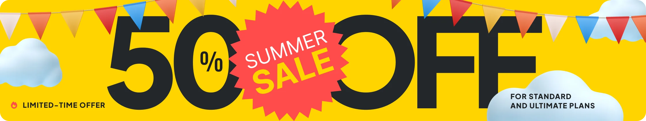 50% off summer sale