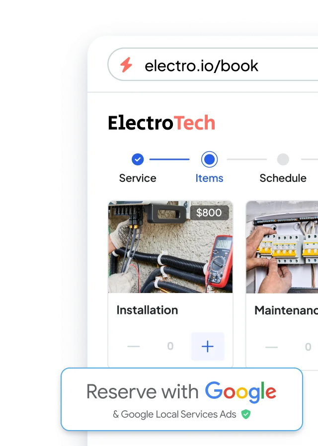 Locksmith Online Booking Electrotech Desktop